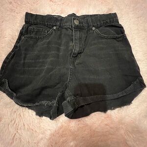 ⭐️AERO Edgy Black Frayed Hem Jean Shorts